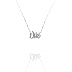 Collar con nombre de Viki en Acero Hipoalergénico 316l