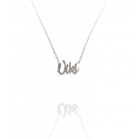 Collar con nombre de Viki en Acero Hipoalergénico 316l