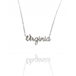 Collar con nombre de Virginia en Acero Hipoalergénico 316l