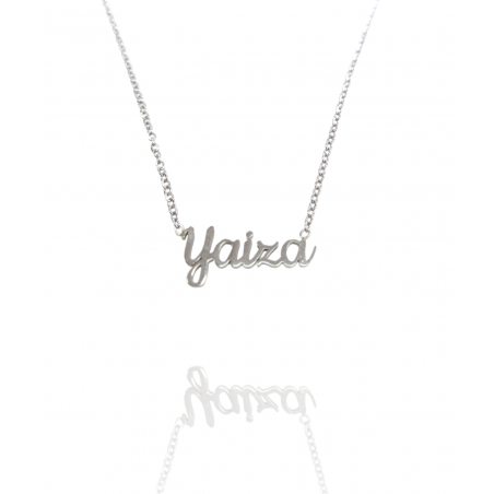 Collar con nombre de Yaiza en Acero Hipoalergénico 316l
