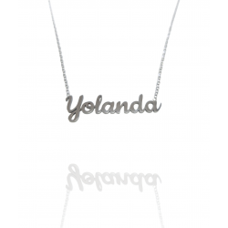Collar con nombre de Yolanda en Acero Hipoalergénico 316l
