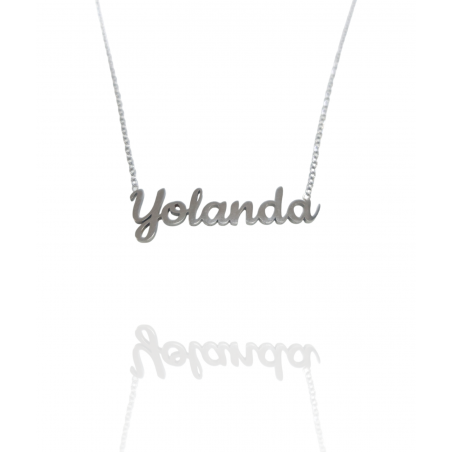 Collar con nombre de Yolanda en Acero Hipoalergénico 316l