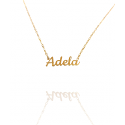 Collar con nombre de Adela en Acero Hipoalergénico 316l