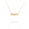 Collar con nombre de Adela en Acero Hipoalergénico 316l
