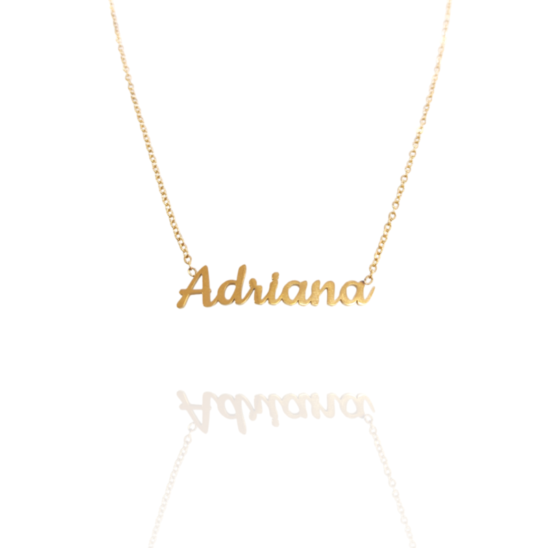 Collar con nombre de Adriana en Acero Hipoalergénico 316l