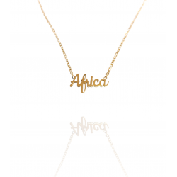 Collar con nombre de África en Acero Hipoalergénico 316l