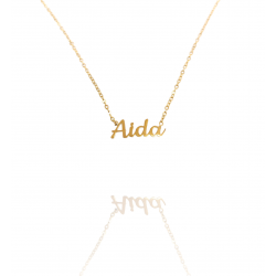 Collar con nombre de Aida en Acero Hipoalergénico 316l