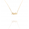 Collar con nombre de Aida en Acero Hipoalergénico 316l