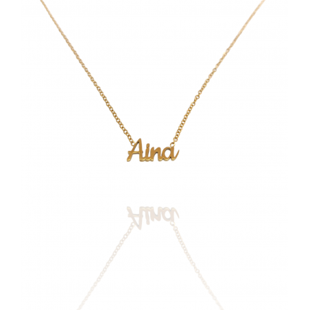 Collar con nombre de Aina en Acero Hipoalergénico 316l