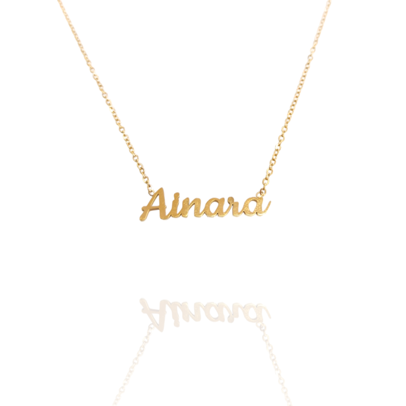 Collar con nombre de Ainara en Acero Hipoalergénico 316l