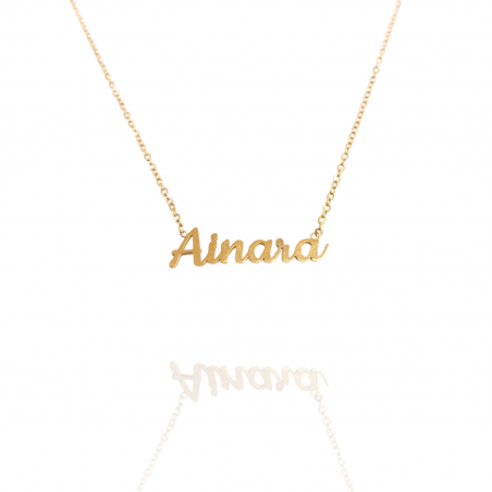 Collar con nombre de Ainara en Acero Hipoalergénico 316l