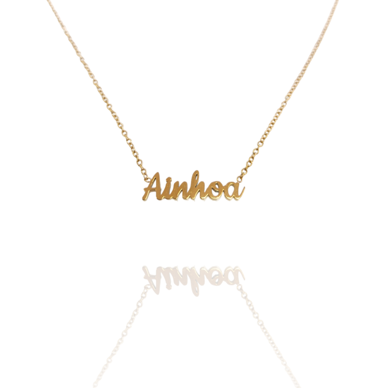 Collar con nombre de Ainhoa en Acero Hipoalergénico 316l