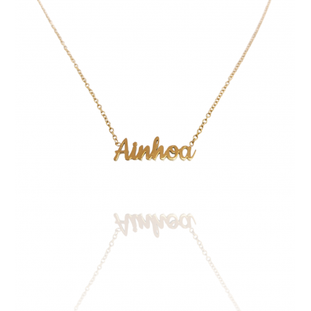 Collar con nombre de Ainhoa en Acero Hipoalergénico 316l