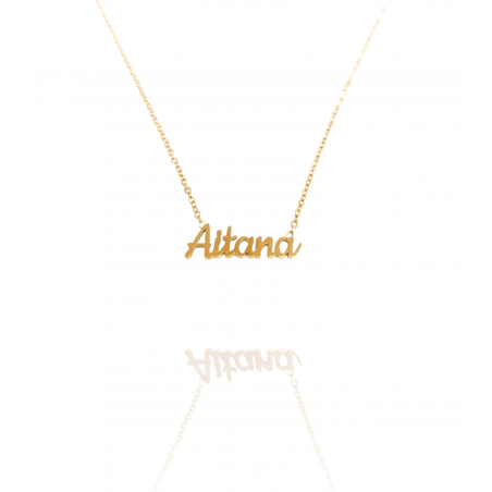 Collar con nombre de Aitana en Acero Hipoalergénico 316l