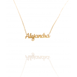 Collar con nombre de Alejandra en Acero Hipoalergénico 316l
