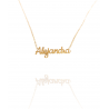 Collar con nombre de Alejandra en Acero Hipoalergénico 316l