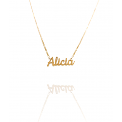Collar con nombre de Alicia en Acero Hipoalergénico 316l