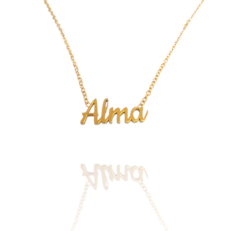 Collar con nombre de Alma en Acero Hipoalergénico 316l
