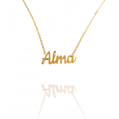 Collar con nombre de Alma en Acero Hipoalergénico 316l
