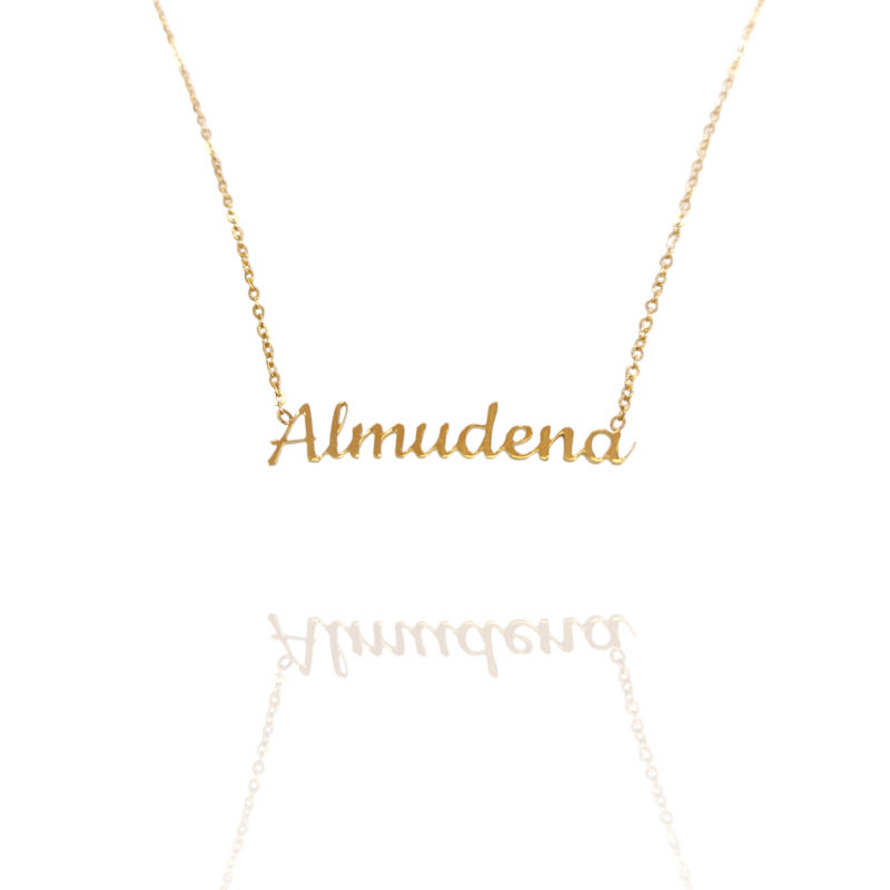Collar con nombre de Almudena en Acero Hipoalergénico 316l