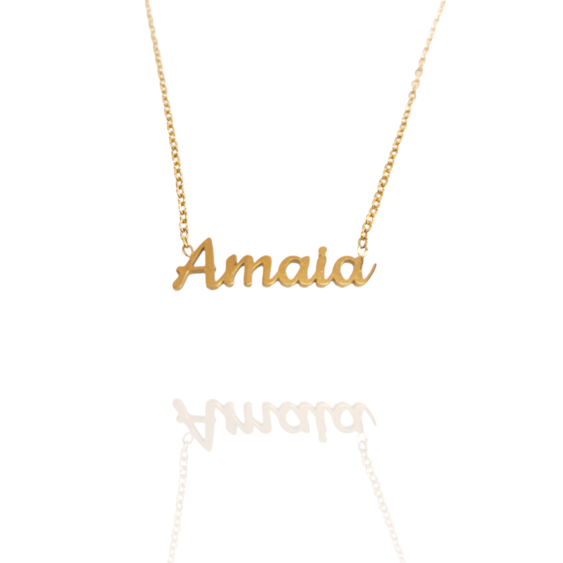 Collar con nombre de Amaia en Acero Hipoalergénico 316l