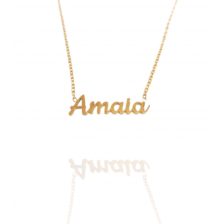 Collar con nombre de Amaia en Acero Hipoalergénico 316l