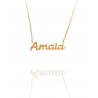 Collar con nombre de Amaia en Acero Hipoalergénico 316l