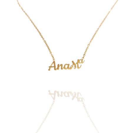 Collar con nombre de AnaMª en Acero Hipoalergénico 316l