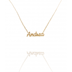 Collar con nombre de Andrea en Acero Hipoalergénico 316l