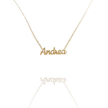 Collar con nombre de Andrea en Acero Hipoalergénico 316l