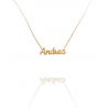 Collar con nombre de Andrea en Acero Hipoalergénico 316l