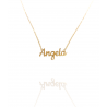 Collar con nombre de Ángela  en Acero Hipoalergénico 316l