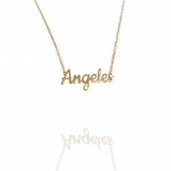 Collar con nombre de Ángeles en Acero Hipoalergénico 316l