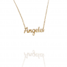 Collar con nombre de Ángeles en Acero Hipoalergénico 316l