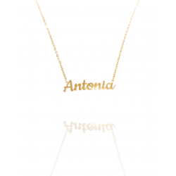Collar con nombre de Antonia en Acero Hipoalergénico 316l