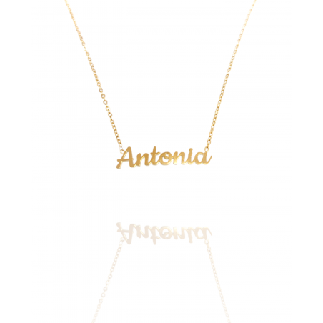Collar con nombre de Antonia en Acero Hipoalergénico 316l