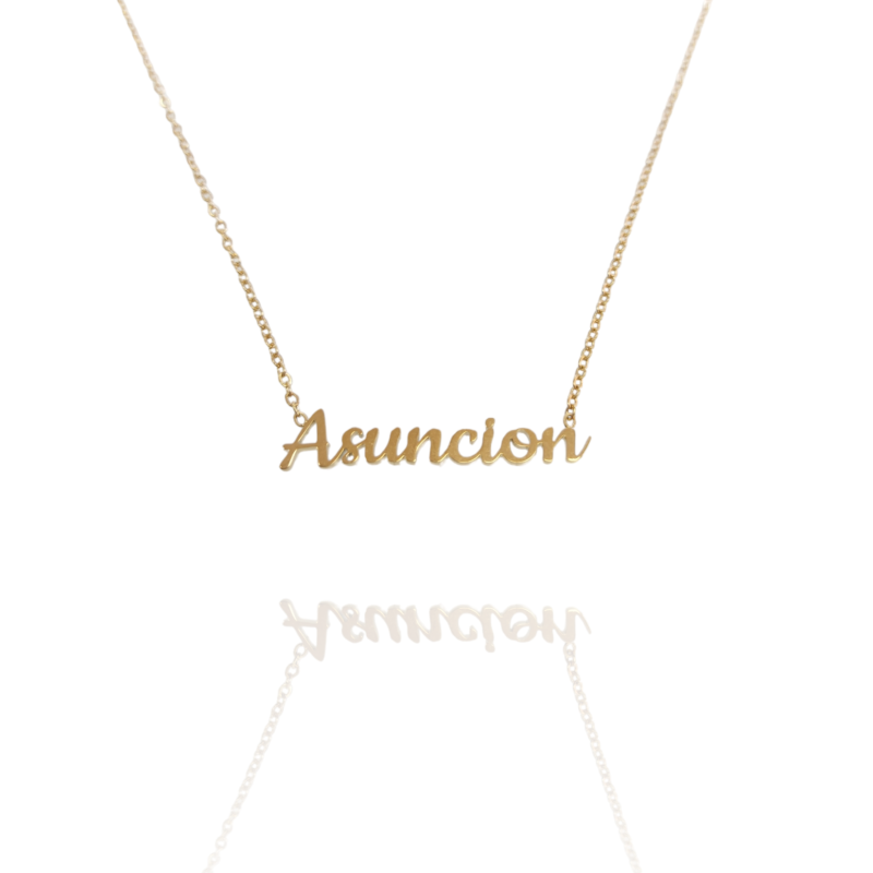 Collar con nombre de Asunción en Acero Hipoalergénico 316l