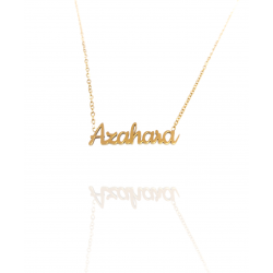 Collar con nombre de Azahara en Acero Hipoalergénico 316l
