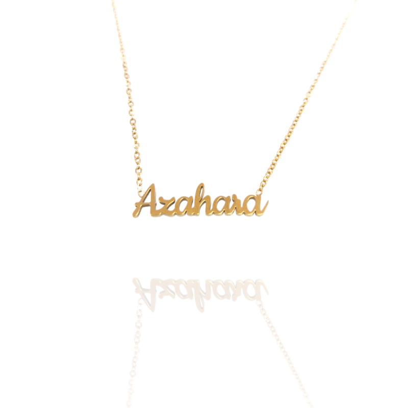 Collar con nombre de Azahara en Acero Hipoalergénico 316l