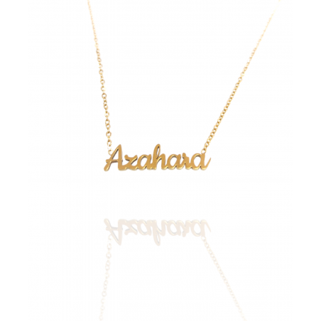 Collar con nombre de Azahara en Acero Hipoalergénico 316l