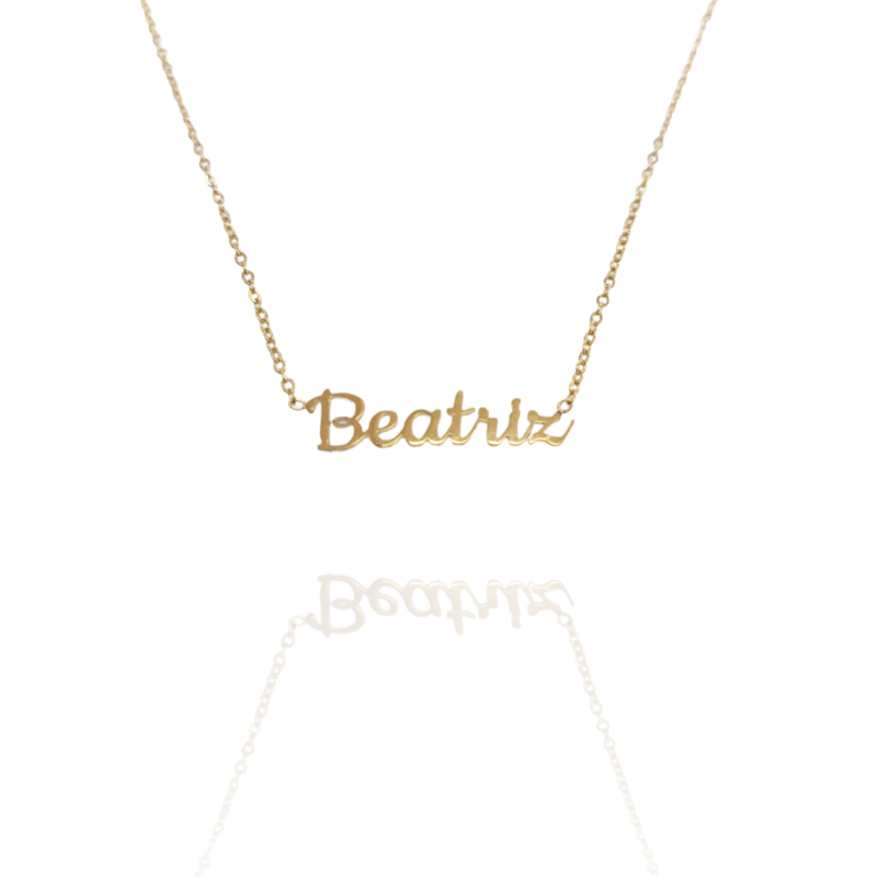 Collar con nombre de Beatriz en Acero Hipoalergénico 316l
