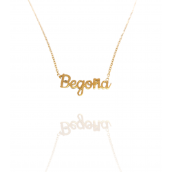Collar con nombre de Begoña en Acero Hipoalergénico 316l