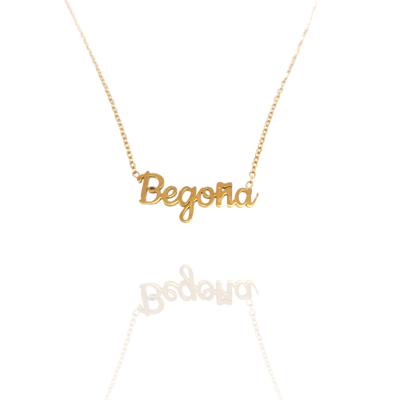 Collar con nombre de Begoña en Acero Hipoalergénico 316l