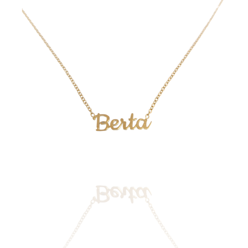Collar con nombre de Berta en Acero Hipoalergénico 316l