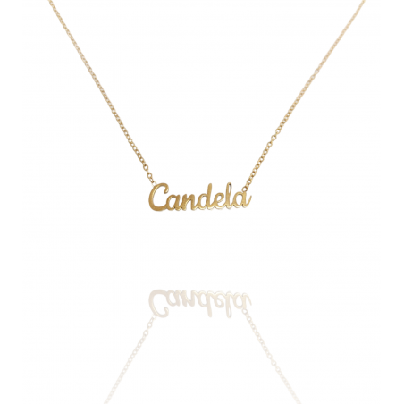 Collar con nombre de Candela en Acero Hipoalergénico 316l