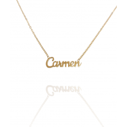 Collar con nombre de Carmen en Acero Hipoalergénico 316l