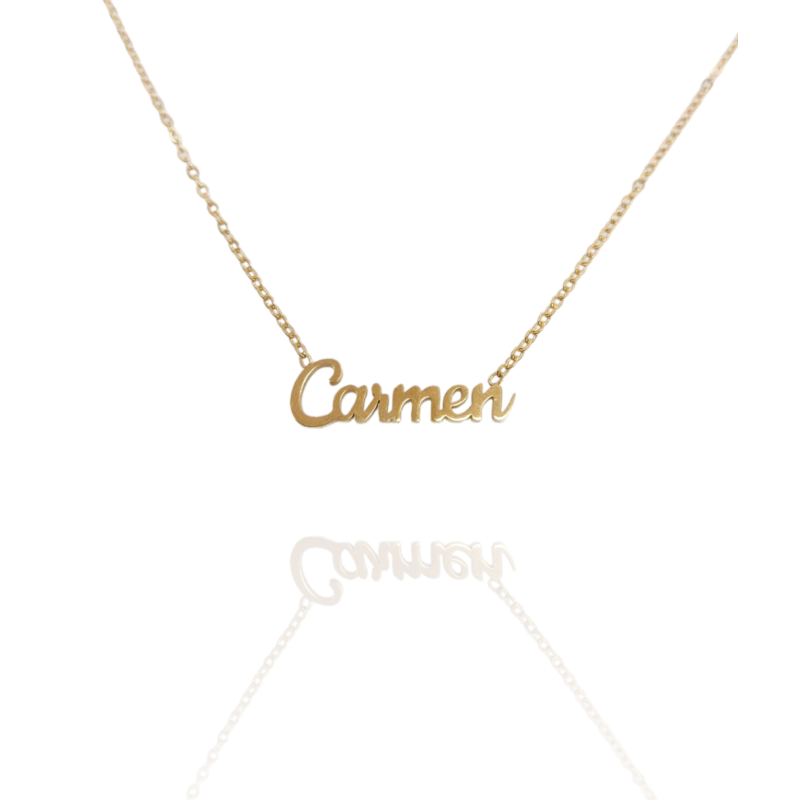 Collar con nombre de Carmen en Acero Hipoalergénico 316l