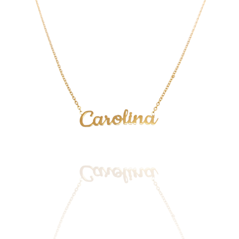 Collar con nombre de Carolina en Acero Hipoalergénico 316l