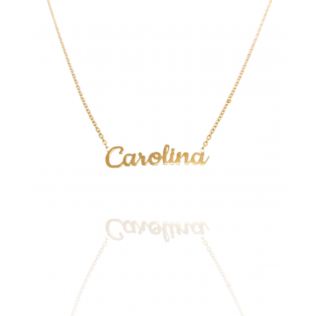 Collar con nombre de Carolina en Acero Hipoalergénico 316l