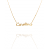 Collar con nombre de Carolina en Acero Hipoalergénico 316l